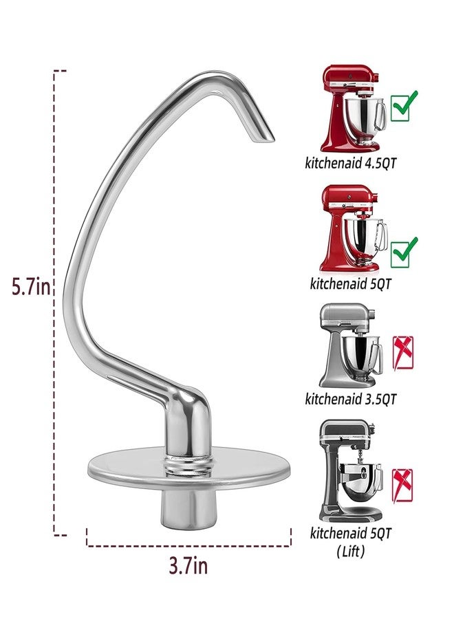Rafbar Dough Hook & Flat Beater Attachments for KitchenAid 4.5 QT Tilt-Head Stand Mixer, All Parts Dishwasher Safe - Image 2